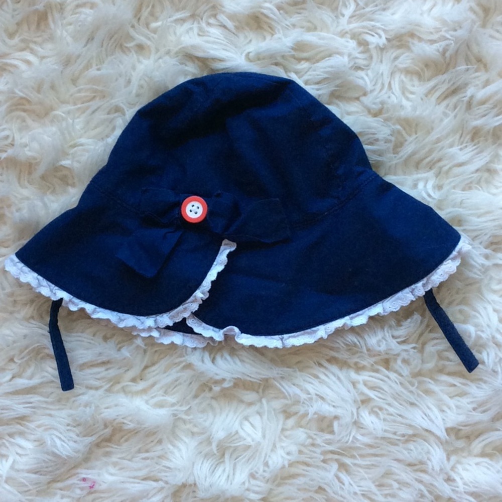 5/$25 Janie and Jack navy bucket sun hat 12-24 mo